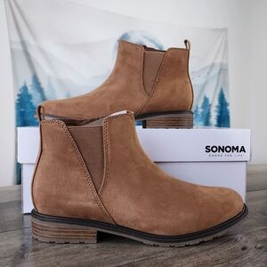 Sonoma Lottiee Chelsea Boots Cognac Women's Size 8.5 NWT